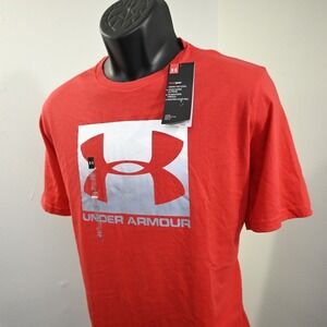Under Armour Gym T Shirt Mens Size Large NEW Red HeatGear Loose Short Sleeve